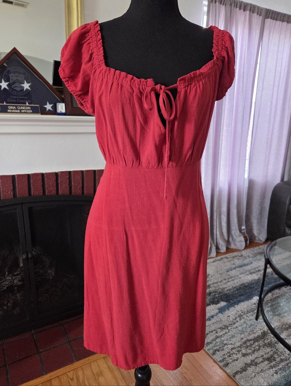 Aeropostale Rust Peasant Dress